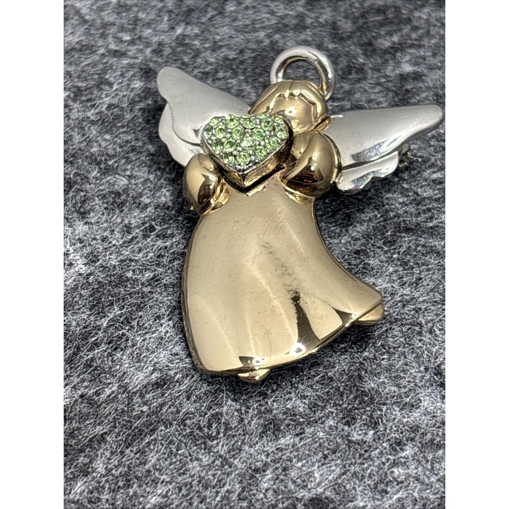 Liz Claiborne (LC) Two Tone Angel Brooch & Gigi Gold Tone Lapel Pin Vintage - Picture 5 of 14